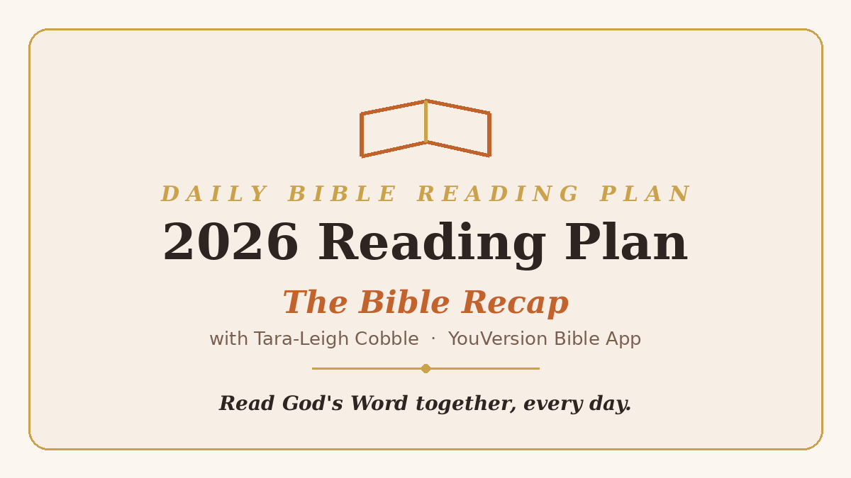 2026 Daily Bible Reading Plan — The Bible Recap with Tara-Leigh Cobble